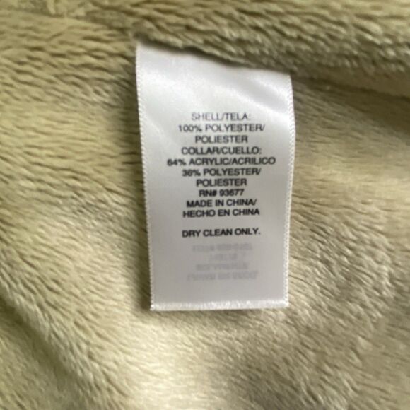 Allen B by Allen Schwartz Faux Fur Synthetic Shearling Brown Suede XL Jacket - Picture 7 of 7